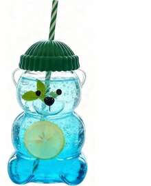 5 Pzas Vaso Bearista Osito Para Bebidas 1 Litro - Verde - Ver 2