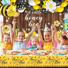 115pcs Bee Balloon Arch & Wreath Set, Includes Yellow, Black, White Printed Latex Balloons And Bee Daisy Foil Balloons, Suitable For Bee Themed Birthday Party, Gender Reveal Party, Baby Shower, Wedding Decoration, Shower, Wedding, Birthday Party, Valentine's Day, Theme Party, Outdoor Backdrop, Mother's Day Decor, Indoor/Outdoor Graduation Ceremony - Multicolor - View 5