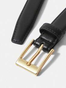 Stylish And Fashionable Versatile Belt, Suitable For Jeans, Casual Trousers, Suits And Everyday Dresses. - màu đen - Xem 2
