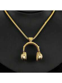 1 pieza Collar con colgante de auricular de estilo hip hop, accesorio versátil y personalizado unisex - auricular - Ver 5