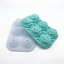 1pc Silicone Rose Ice Cube Tray, Easy Release Ice Mold, Household Ice Cube Maker - Multicolor - View 7