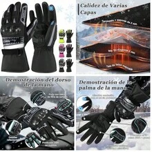 Guantes Clidos De Invierno para Motocicleta,Impermeable, Resistente al Viento - amarillo fluorescente+m - Ver 11
