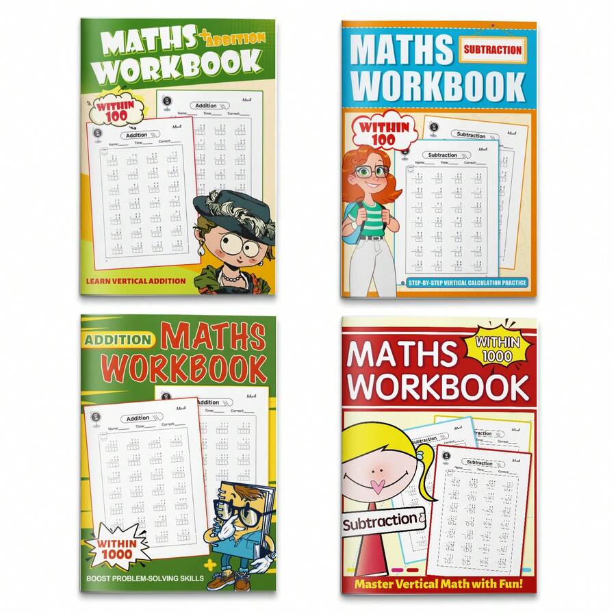 Maths Workbook Practice Series, Addition And Subtraction Exercises With Vertical Math Drills, Build Core Arithmetic Skills, Improve Calculation Speed And Accuracy, Clear Structured Practice Pages For Daily Learning - Math Workbook - View 1