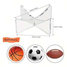 2/4/6 Pcs Acrylic Ball Display Rack Set, Suitable For Displaying Soccer, Basketball, Football, Baseball And Other Balls, Meets Various Display Needs - Multicolor - View 5