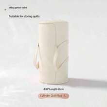 1pc Cylindrical Dust-Proof Quilt Storage Bag, Large Capacity, Foldable, For Organizing And Storing Clothes, Quilts And Other Items. Space-Saving Design, Suitable For Home And Travel Storage. - Multicolor - View 13