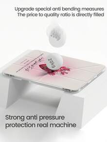 可爱爱心元素双面亚克力透明翻盖保护套，水晶后盖，防震，适用于 iPad 7/8/10 代 10.2 英寸，内置 Apple Pencil 插槽，支持睡眠/唤醒功能，理想的生日礼物 - 彩色 - 查看 5