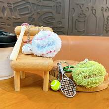 1件创意多巴胺撞色蝴蝶结钥匙扣背包挂件手工编织尼龙绳包挂手机挂件适合女孩小礼物 - 彩色 - 查看 4