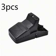 1/2/3pcs High Efficiency Automatic Mouse Trap - Durable Black PVC Mouse Trap, Household Mouse Cage, Mouse Trap