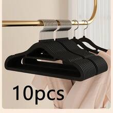 1/5/10/20/60/100个装防滑隐形衣物保护套，超薄节省空间设计，适用于衬衫、裤子、连衣裙等各种衣物，是居家衣橱、零售展示衣架的必备之选。纤薄设计，简约收纳架，坚固耐用的塑料衣架，多功能衣架，家居收纳，时尚精品店适用。