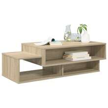 vidaXL Table basse Chêne Sonoma 105 x 50 x 32,5 cm Bois d'ingénierie - Tabac - Voir 3
