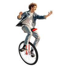 24 Inch Wheel Outdoor Unicycle Adjustable Height Exercise Bicycle For Outdoor Sports Fitness Exercise 154lbs Capacity - Red - View 9