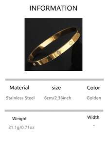 VJS 1件18K镀金不锈钢镜面抛光四叶草花朵手链，适合日常佩戴，也可作为情人节/生日礼物送给您的爱人。 - 四葉草環子 - 查看 5