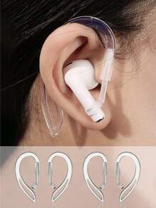 8pcs Bluetooth Earphone Ear Hooks, Sports Anti-Lost Ear Hooks, Transparent Anti-Lost Ear Hooks, Non-Slip Silicone Material, Compatible With Apple Pro Bluetooth Earphones - Multicolor - View 2