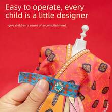 一套中国风汉服换装娃娃，DIY手工工艺套装，无需针线，轻松DIY专属定制换装展示品，送给女孩的绝佳生日礼物 - 換裝漢服娃娃 - 查看 3