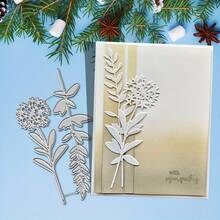 1pc Flower Metal Cutting Die | Scrapbooking Embossing Mold, Valentine's Day Card Making Template, Suitable For Album Card, Handmade Card Craft Tool - Silver - View 9