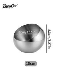 Dengcoo 1件不锈钢餐盘，斜边碗，甜点碗，蛋糕碗，布丁船和小吃盘，适合节日招待客人、派对聚会和花园下午茶 - Bowl - 查看 9