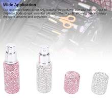 Set Of 2 Refillable 10ml Rhinestone Perfume Atomizers: Mini Travel Atomizer Bottles For Carrying Fragrances. - Multicolor - View 7