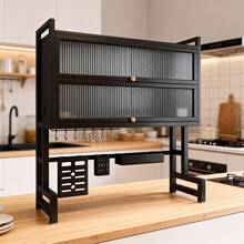HanTai Over The Sink Dish Drying Rack,4 Tier Adjustable Length Full Stainless Steel Large Storage Kitchen Dish Rack,For Kitchen Counter Expandable Multifunctional Organizers - Black - View 2
