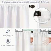 2pcs Bohemian Style 2D Printed Semi-Blackout Curtains, Dust-Proof For Living Room & Bedroom - Multicolor - View 9