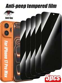 5片装隐私屏幕保护膜，兼容 11 12 13 14 15 Pro Max Plus，防窥隐私钢化玻璃，防刮花，兼容手机壳，防摔、防爆、防油、防刮涂层 - 黑色 - 查看 28