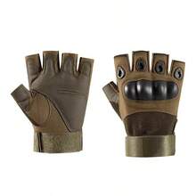 Half Finger Tactical Gloves For Men, Outdoor Cycling Sports Anti-Slip Durable Climbing Fitness - Black - View 11