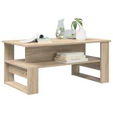 vidaXL Mesa baja Chêne Sonoma 90 x 50 x 40 cm madera de ingeniería - Marrón - Ver 3