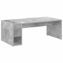 vidaXL Table basse Gris béton 101,5 x 50 x 37 cm Bois d'ingénierie - Gris - Voir 7