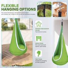 Hanging Chair Swing Hammock ,1 Count Colorful Swing Chair With Inflatable Cushion, Outdoor Camping Hanging Chair For Indoor Swing Hammock Hanging
