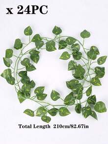 1/6/12/24 件装人造绿色常春藤吊兰，仿真常春藤叶墙面藤蔓，适用于室内/室外家居、房间、花园、婚礼花环装饰 - 綠蘿 - 查看 14