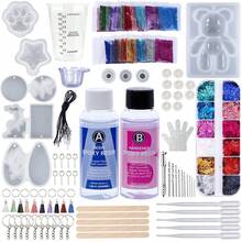 SMI Fine Epoxy Resin Craft Starter Kit, Suitable For Beginners To Make Jewelry And Pendants, Includes Molds, Chains And Decorative Accessories - Multicolor - View 14