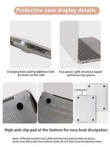 1 Piece, Shrimp And Lily Pattern | Frosted Acrylic Ultra-Thin Laptop Case | Compatible With Air13 2025/Pro16 M3 M2 | Anti-Fingerprint, Shockproof, And Heat Dissipation In One | Essential Protective Case For Office And Study