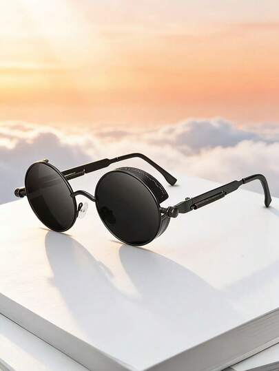 1pc/2pcs Steampunk Metal Spring Leg Women Fashion Fashion Glasses, Suitable For Outings, Fashion Outfits, Driving, Stage Performance, Parties And Gatherings