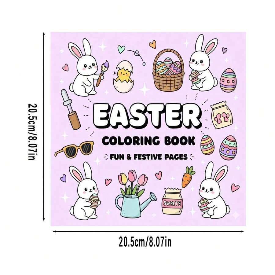 22+张适合儿童和成人的复活节简易涂色页，幼儿涂色书，简单易学的涂色页