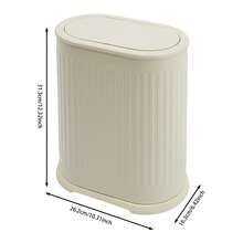 YUNRUX Trash Cans - White - View 2