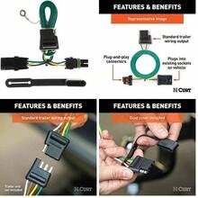 Curt 55312 - Arns de cableado Personalizado para Remolque de 4 Pines, Compatible con Chevrolet S10, GMC S15, C/K, Suburban, Syclone,  Hombre - como se muestra en la figura - Ver 1