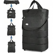 CYPNMaletas de Viaje Plegable Expandible MTQ Maleta Plegable de Viaje con Ruedas Maletas Expandible 5/10/15/20/25 kg Maleta de Viaje Grandes de 30 Pulgadas. NegroFashion - como en la foto - Ver 8