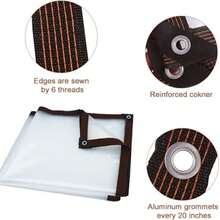 Lona Transparente Impermeable, Lona de Polietileno Transparente con Ojales, Plegable Cubierta Transparente a Prueba de Lluvia con Borde Reforzado y Cuerda para Camping Patio jardn Gallinero (23m) - 2*3 m - Ver 5