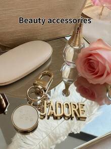 Dior Metal Clasp Genuine Stone Aromatherapy Pendant; Beauty Accessories; Metal Clasp; Aromatherapy Stone Pendant; High-End Minimalist Gift - Gold - View 9