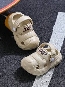 1双儿童透气凉鞋，夏季防滑时尚百搭幼儿男女童轻便拖鞋 - 卡其色 - 查看 2