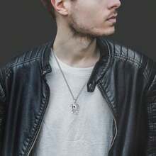 Collar con colgante cruz plata diseño cruz gótico amuleto mori regalo hombres joyería alternativa - como en la foto - Ver 4