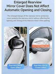 1pc All-Weather Durable Windshield Cover. This Car Cover Is Made Of Thickened Material With Functions Of Sunshade, Hail Protection, Snow Protection, Waterproof, Dustproof And UV Protection. Easy To Install, Suitable For All Seasons. Especially Suitable For Driving On Snowy Roads In Winter To Ensure Driving Safety.