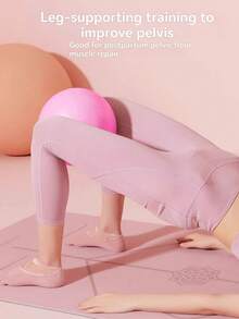 1pc 25cm Thick Mini Yoga Ball, Pilates Inflatable Fitness Small Ball - Multicolor - View 5