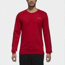 Adidas Neo M Ce 3S Swt Round Neck Pullover Striped Sweatshirt Red Sweatshirt Men - MultiWarna - View 4