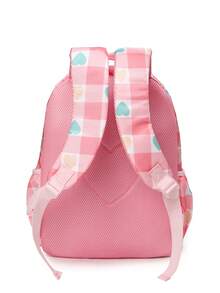 3pcs Kids Fashion Mermaid Tail, Cute Pattern, Astronaut Backpack Set With Adjustable Mesh Padded Shoulder Straps And Soft Mesh Back Panel, Perfect Gift For School, Travel, Outdoor, Holiday - Pink - View 11