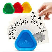 Playing Card Holder, Stable & Durable Non-Slip Card Stand, Hands-Free Single-Handed Operation, Card Game Accessory - Multicolor - View 2