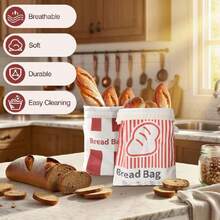 Beeswax Bread Bag - Used For Homemade Sourdough Bread. Reusable And Easy To Clean, 2 Packs Of 17x13 Inches, Cotton Storage Bread Bag, Can Be Frozen And Kept Fresh For Several Days,39848867 - 彩色 - 查看 5
