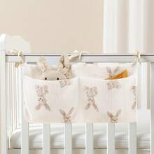 1pc Baby Crib Hanging Storage Bag, Crib Side Hanging Organizer Bag To Hold Bibs, Diapers Etc., Multi-Function Hanging Pocket Organizer - Multicolor - View 25