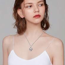 Collar diseño cruz hombre plata oxidada colgante cruz gótica terror regalo hombres mujeres plateado - como en la foto - Ver 6