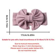 全新欧美风宠物配饰：条纹领结狗狗头带，可作狗狗毛发装饰或颈部装饰。采用涤纶和氨纶混纺面料，高弹力，可水洗，适合大型犬日常佩戴。弹性十足，佩戴舒适，四季皆宜。 - 彩色 - 查看 3