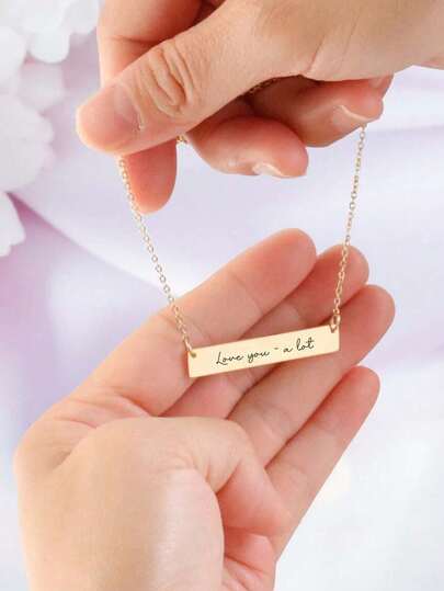 Customized Name Necklace; Friendship & Valentine's Day Gift; Personalized Stainless Steel Necklace Party Gift; Fashion, Autumn Fashion, Casual, Retro, Minimalist Customized, Personalized, Unique; Ideal Gift; Girlfriend, Mom, Her, Grandparents; Anniversary, Birthday, Daily Wear, Prom, Mother's Day, Valentine's, Practical & Fashionable, Charming Dress